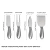 Baking Tools Multi Functional Purpose Stainless Steel Silver Cheese Knife Fork Set Cheese Cutlery Butter Cake Dessert Kitchen Gadgets 4 PCS/SET HY0312