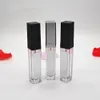 7 ml LED leere Lipgloss-Röhren, quadratisch, klar, Lipgloss, nachfüllbare Flaschen, Behälter, Kunststoff-Make-up-Verpackung mit Spiegel und Licht, DHL