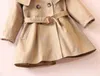 Casaco europeu menina bebê algodão trench jaqueta para 1-6 anos meninas crianças outerwear casaco roupas hot886dr524