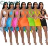 Designerklänningar Sexiga Kvinnors Bodycon-klänning Brystlindning Rygglös, urholkad tofskjol