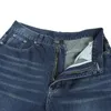 Men Wide Leg Blue Jeans Hip Hop Streetwear Plus size heren gebleekte baggy jeans skateboarder denim broek 201123