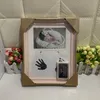 Ma Première Année Po Cadre Bébé DIY Handprint Empreinte 12 Mois Po Cadre Garçon Fille Mon 1 An Cadeau Artisanat Encre Enfants Po Cadre 201211