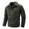 Vinterjacka män parka kappa corduroy bomullsjackor tjocka varma sherpa rockar varumärke mode casual fleece män parkor 201128