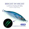 Kingdom 60g 75mm 80g 80mm S-shape Slow Jigging Luminous Coating Sinking Jigging Artificial Bait Sea Fishing Accessories Lures 2202295y