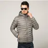 Многоцветный зимний модный бренд Ultralight утка вниз куртка мужчины с капюшоном уличная одежда легкая перо водонепроницаемый теплый слой 4xL 201217