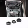 3PC Switch Knob trim Ring Air Conditioner Audio for Dodge RAM 2010 Auto Interior Accessories291l