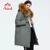 Astrid Winter chegando casaco para baixo com uma colarinho de pele de roupas soltas de roupas de roupas de inverno de qualidade ar-9160 201027