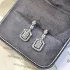 Choucong merk dangle oorbel luxe sieraden zes stijl 925 sterling zilveren sprankelende handgemaakte witte topaz t prinses snit wit zirkoon Eternity vrouwen dalen oorbellen