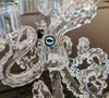 Octopus Glass Rigs Glass Bong Water Pipe Dab с 14,4-миллиметровым штуцером Ручной ремесленный барботер Пьянящий колпачок для ногтей Оптовик