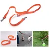 Diving cloth Padded Dog Leash Double Head two dog Leashes P chain Collar Adjustable Long Short rope Dog running Training Leads T200517