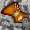 Özel Alevli Akçaağaç Üst Solak Yıkama A20 Elektro Gitar Sunburst Renkli