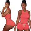 2023 Women Yoga Outfits Tracksuits Sexy Letter Printed Crop Top And Shorts 2 Piece Set Designer Summer Jogging Suits