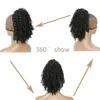 Afro Kinky Curly Extensions de queue de cheval de cheveux humains Clip de cordon Ins Naturel Noir Brut Indien Vierge Pâte Magique Queues de Poney Pour Les Femmes Noires