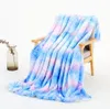 Blankets Arrival Rainbow Blanket Warm Elegant Cozy With Fluffy Sherpa Throw Bed Sofa 1