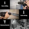 20V Brushless Hammer Drill 60NM Impact Electric Screwdriver Steel/Wood/Masonry Tool Bare Power Tool By PROSTORMER 201225