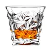 Wine Glasses Vodka Cup Barware Old Fashion 300ml Engraved Diamond Crystal Whiskey Glass Tumbler Hotel Restaurant Water Glasses LJ200821