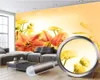 Papel de parede 3D europeu e americano sala de estar mural belo lírio quarto personalizado colorido quente foto decoração de casa imprimir uv qualquer tamanho