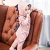 Baby Boy Cartoon Sika Deer Robe con Zipper Newborn Crawler Girl Girl Vestiti Q1114