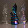Kleine 6.5 '' Glass Water Bong Mini Hookahs Drie verschillende kleuren slangenvormen snel