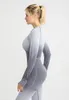 New Seamless Yoga Outfits Women Yoga Set Workout Sportswear Woman Gym Clothing Fitness Long Sleeve Crop Top High Waist Leggings Sports Suits