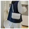 Dames Designer Schoudertas Cross Style Handtas Effen Kleur Eenvoudige Casual Stijl Messenger Bag Zachte Lederen Pocket