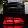 1 مجموعة سيارة الصمام الذيل الضوء الخلفي الخلفية الجري الخفيفة + الفرامل + عكس مصباح + إشارة بدوره ديناميكي ل Tesla موديل 3 2016 - 2021