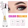 QIC color de ojos líquido lápiz de ojos a prueba de agua Negro Marrón Rosa 3 del color del maquillaje de larga duración de secado rápido Eyeliner Pen