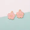 DIY Wholesales Cherry Blossom Alloy Decoration Pendant Accessories Multi-colors Rubber Band Earrings Hanger Holder