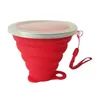 270ML Travel Cup Stainless Steel Silicone Retractable Folding Cups Outdoor Telescopic Collapsible Coffee Cups Free