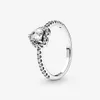 100% 925 Sterling Silver Dazzling Elevated Heart Ring For Women Wedding Engagement Rings Fashion Jewelry Accessories