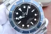 ZF 2016 Shield 41mm A2824 Automatische heren Bekijk Blue Bezel Black Dial Roestvrij staal Bracelet Edition Eta Puretime Pttd C10B2328B