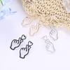 Gesture Earrings Gold/Silver Plated Alloy Earring Ear Cuff Piercing Heart Earring