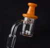 Fumar quartzo banger unha com vidro girando carboidratos CAP pérolas 10mm 14mm 18mm 45/90 para plataformas de tubos de água de vidro