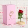 Rose Lasts Forever With Led Lights In Glass Dome Valentine039s Day Wedding Anniversary Birthday Gifts Party Decoration 5 Colors6520035