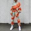 Tops + Long Pants Sports Suit Winter Sets For Women Casual Fashion Pockets Harajuku Pullover Female Streetwear Sweatshirt Outfit Y1229