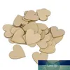 100pcs 20mm Wooden Heart Cardboard Kids Birthday Party Supplies DIY Scrapbook Crafts Christmas Wedding Decoration