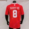 2020 New NCAA Indiana Hoosiers Jerseys 8 Stevie Scott III College Football Jersey Size Youth Adult Red