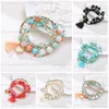 Charms Armband Bohemian MultiLayer Tassels armband Bangles Elastic Stretch Bead Armband