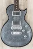 Super Rare A C Ze Casimere MFP22 Metal Front Black Electric Guitar Flower Top6174700