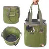 Storage Bags 30L Garden Bag Reusable Gardening Lawn And Leaf Canvas Portable Yard Waste With Drawstring Waterproof @LS