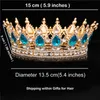 Bruidskristallen Hoofdepunten Vintage Royal Queen King Tiara's en Crowns Mannen / Vrouwen Pageant Prom Diadem Haar Ornamenten Bruiloft Haar Sieraden Accessoires