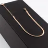 Fashion Simple Flat Snake Bone Chain Rose Gold Anklet Titanium Steel Women Feet Jewelry Anti-allergic329E