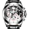 Orologio di fascia alta Svizzera Binger Quartz Orologio Calendario Calendario Cronografo Sapphire HD Luminoso cinghia di pelle luminosa Montre Homme5010386