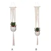 100 cm décorations de jardin paniers suspendus macramé corde à la main support de pot de fleur cintre de plante cordes faites à la main panier sac en filet pour la décoration intérieure extérieure 2 styles