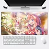 大型アニメの女の子ティンパッドゲーマー大樽カワイイXLマウスパッド漫画60x30cmコンピューターキーボードマットLJ201031