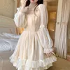 Lolita kawaii dres casual manga longa vintage y2k mini fêmea estilo japonês coreano outono 220308