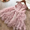 Mädchen Kleider Tutu Flauschige Kind Mädchen Kleidung Party Prinzessin Geburtstag Kinder 6 Jahre Kleidung Kleines Mädchen Kleider Baby Kleid Vestidos1