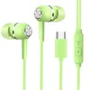 Earbuds with microphone Sport Earphone wholesale Wired Super Bass type C Crack Colorful Headset Hands Free for Xiaomi Samsung