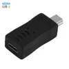 200pcs/lot Black Micro USB Female To Mini USB Male Adapter Connector Converter Adaptor Brand Newest for Mobile Phones