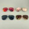 Lady Driver Pilot Sonnenbrille Damen Spiegelschirme Diamant Brillen Urlaub Designer Sonnenbrille zum Fahren Metallrahmen